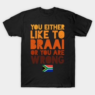 Like To Braai Joke South Africa T-Shirt